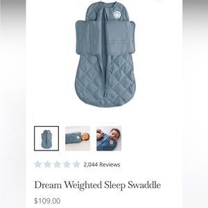 Dreamland Baby Dream Weighted Sleep Sack Blue Size Small 0–6 Months - Swaddle
